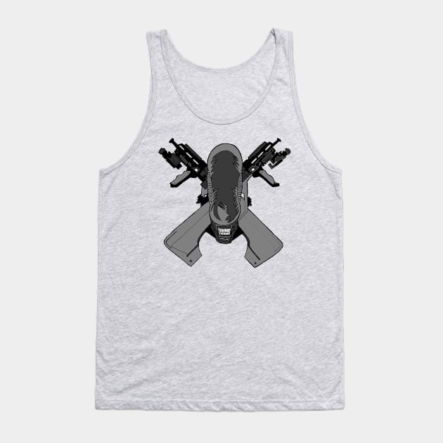 Alien: Covenant Skull and cross Guns Tank Top by Joseph Baker